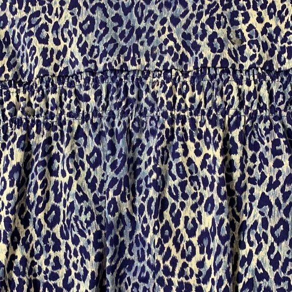 Joan Rivers size large jacket/fitted top blue & white animal print - Picture 7 of 10